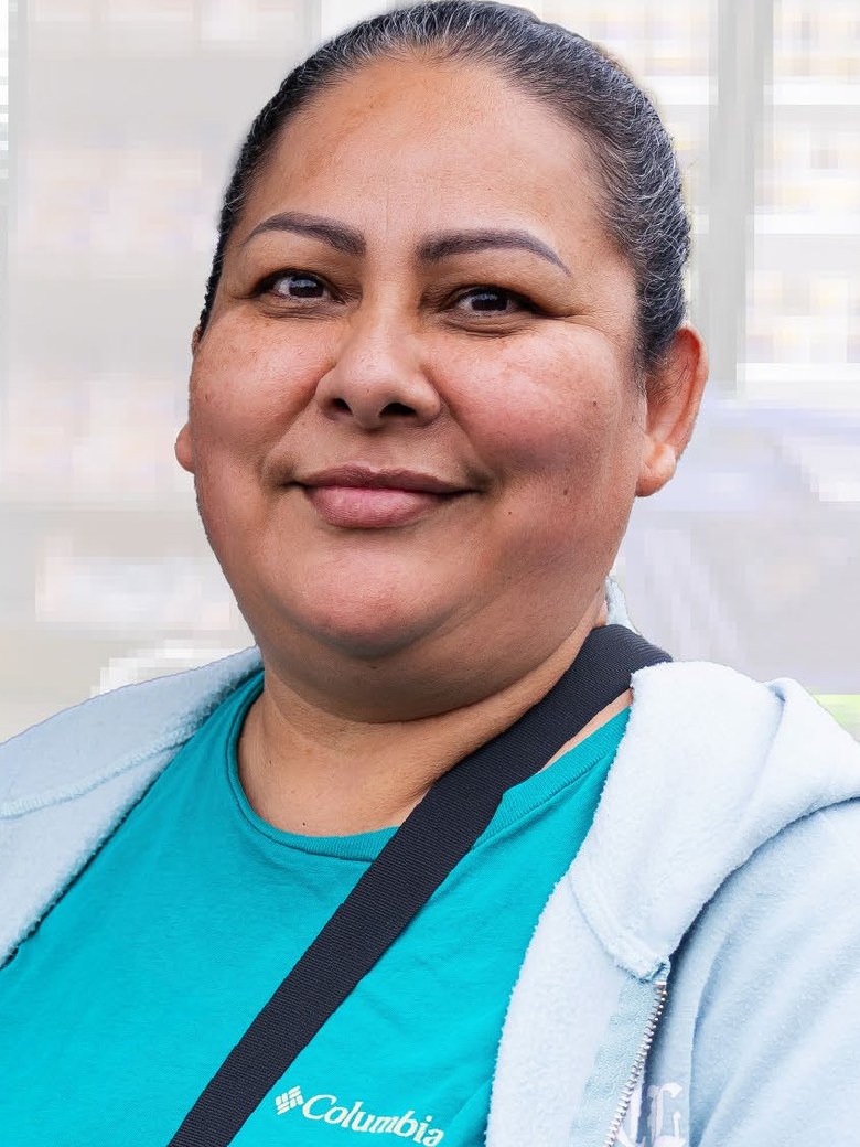 Veronica, a North Texas Food Bank neighbour, photographed while shopping at Joe’s Pantry